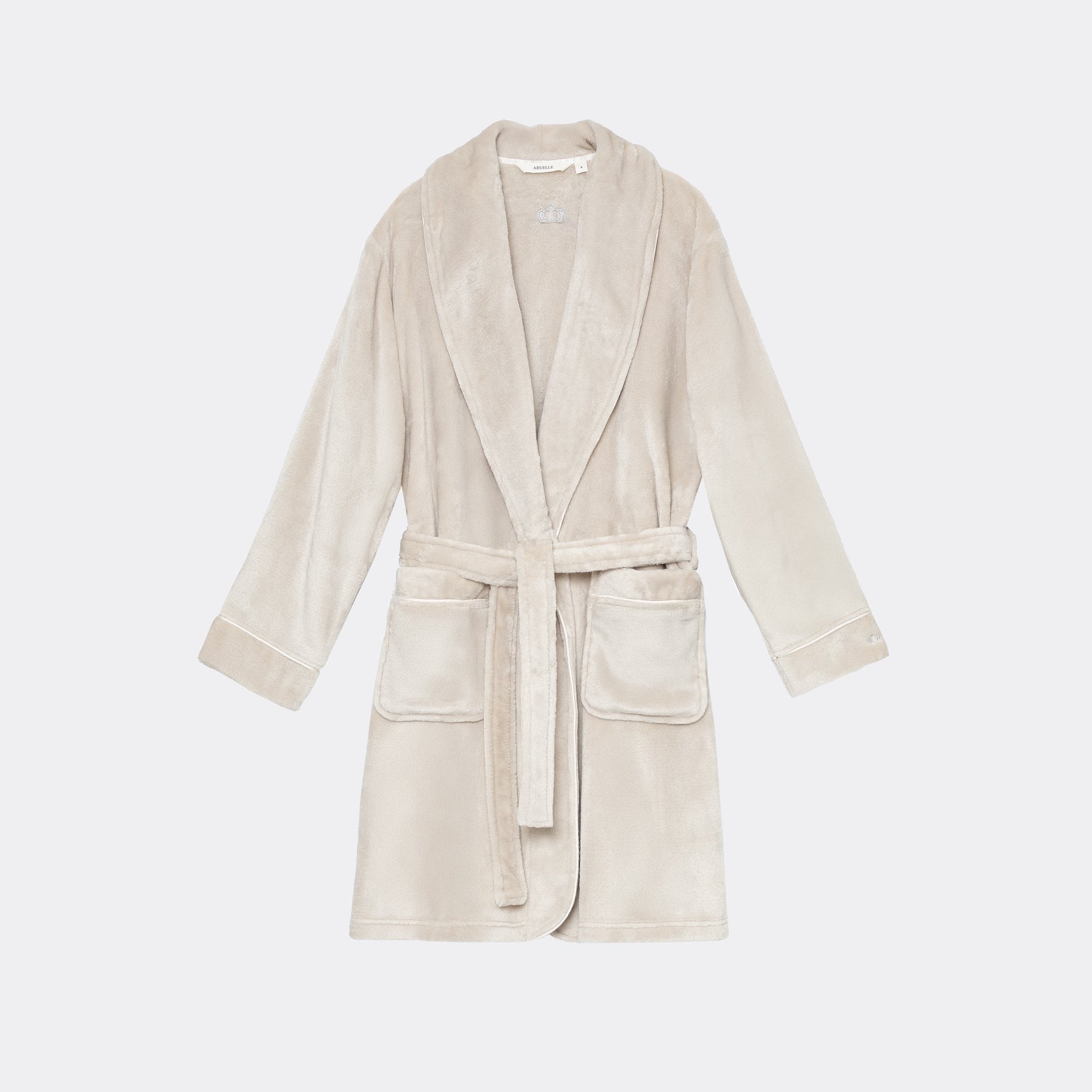 Beige robe on a white background
